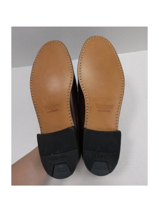 GH Bass Weejuns Shoes 11 D Red Penny Loafer Leather Slip On NEW